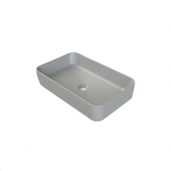 Επικαθήμενος Νιπτήρας Πορσελάνης 60x38cm Cerastyle Hera 07840A-97 Γκρι Ματ 